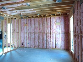 Insulation installed in house